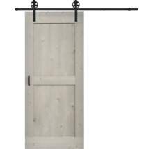 Porte coulissante en bois avec ferrures