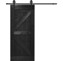 Porte coulissante en bois avec ferrures