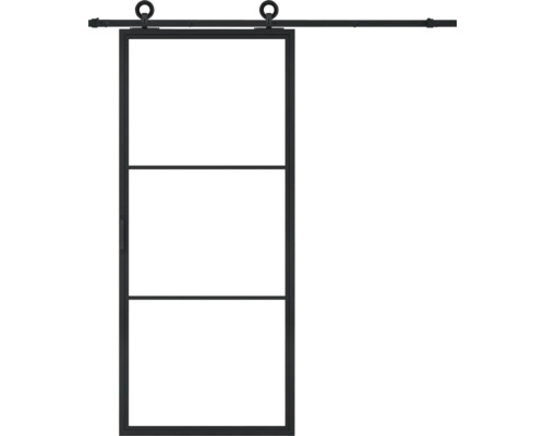 Pertura Schiebetür Komplett-Set Jarn 01 Clear 1000x2150 mm inkl. Laufschiene mit Rad,Griff-Set