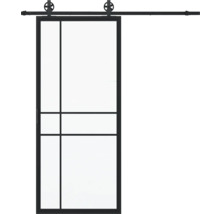 Pertura Schiebetür Komplett-Set Jarn 06 Satin 1000x2350 mm inkl. Laufschiene mit Speichenrad,Griff-Set