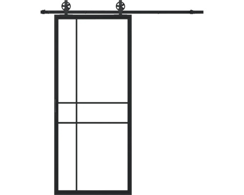 Pertura Schiebetür Komplett-Set Jarn 06 Clear 1000x2150 mm inkl. Laufschiene mit Speichenrad,Griff-Set