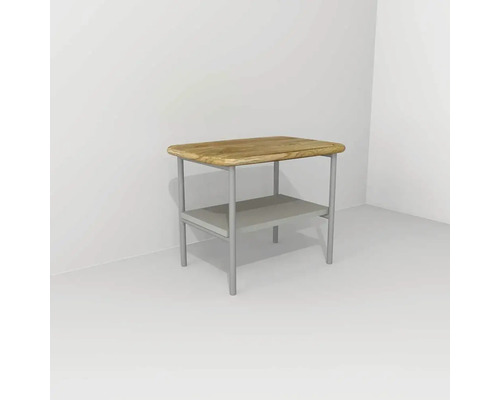 Tabouret avec 1 plateau Devo Oval LxHxP 50x39.6x35 cm gris clair/chêne/gris