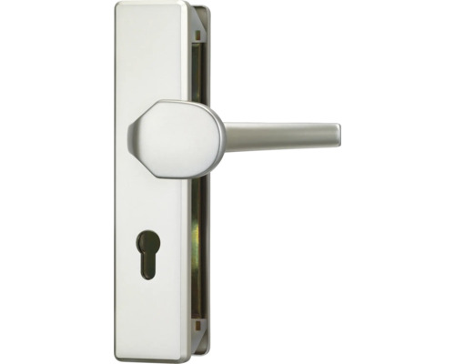 Poignée de porte en métal avec trou de serrure