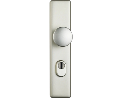 Garniture de porte avec bouton rotatif et trou de serrure