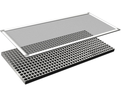 Abdeckung mit Gitter und Sieb