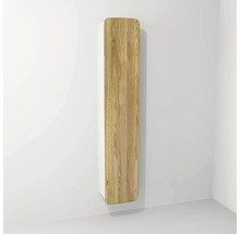 Armoire haute suspendue avec 1 porte Devo Oval droite lxhxp 34x165x33 cm blanc/chêne/noir