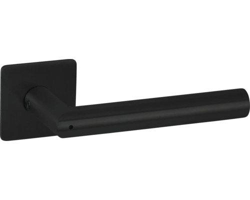 Paire de poignées Hermat Basic 02 Fastlock sur rosace plate carrée DIN gauche noir