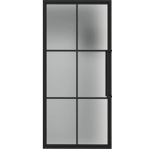 Innentür mit Glaseinsatz und schwarzem Rahmen