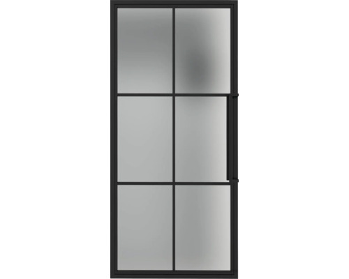 Innentür mit Glaseinsatz und schwarzem Rahmen