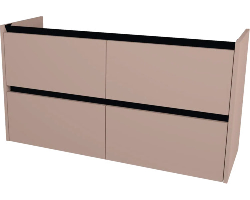 Waschbeckenunterschrank Devo Etna 2.0 118x64x40 cm ohne Waschbecken antique rose Waschtischunterschrank mit vier Schubladen
