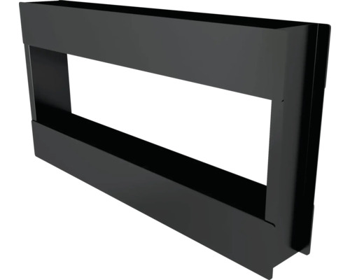Wandregal für Spiegel Devo Etna 2.0 BxHxT 70x36x11 cm schwarz ET2-PLM70-L09 Metall-Holzregal zur Kaminholzaufbewahrung