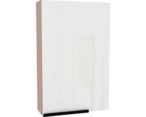 Spiegelschrank Devo Etna 2.0 rechts BxHxT 45x70x16 cm antique rose Weißer Badschrank mit schwarzem Griff