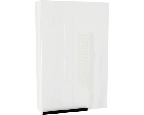 Spiegelschrank Devo Etna 2.0 rechts BxHxT 45x70x16 cm alpine white Weißer Hängeschrank mit schwarzem Griff