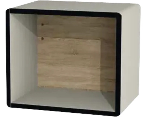 Armoire suspendue ouverte Devo Sonus 2.0 lxhxp 38x32.5x28 cm classico coquille Étagère murale carrée en bois
