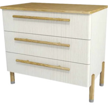 Waschtischunterschrank mit 3 Schubladen Devo Sonet BxHxT 84x75x49 cm structure white/Eiche/grey