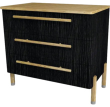 Waschtischunterschrank mit 3 Schubladen Devo Sonet BxHxT 84x75x49 cm structure graphit/Eiche/grey