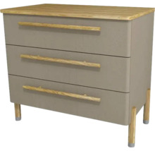 Waschtischunterschrank mit 3 Schubladen Devo Sonet BxHxT 84x75x49 cm structure dakar/Eiche/grey