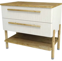 Waschtischunterschrank mit 2 Schubladen Devo Sonet BxHxT 84x75x49 cm structure white/Eiche/grey