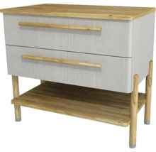 Waschtischunterschrank mit 2 Schubladen Devo Sonet BxHxT 84x75x49 cm structure light grey/Eiche/grey