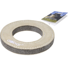 Hundespielzeug dobar Trainingsspielzeug aus echtem Rinderleder mit Filzfüllung in Ringform, beige ca. ⌀ 18 cm, Höhe 2,4 cm