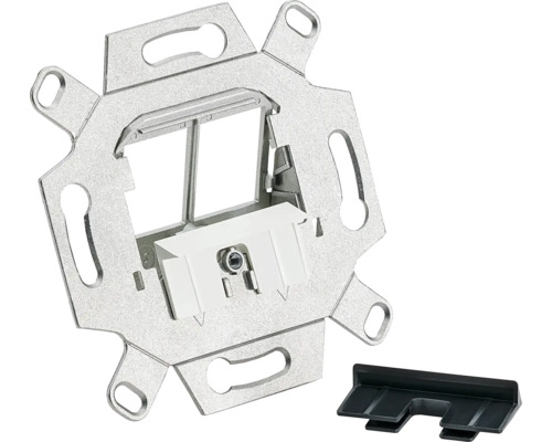 Rutenbeck Montageadapter schräg/gerade 2-fach für Universalmodule oder Keystonemodule