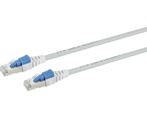 Câble réseau Rutenbeck CAT.6a iso verrouillable S/FTP, LSHF 1 m gris