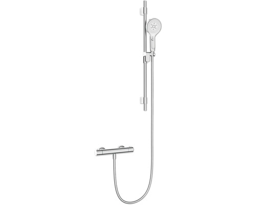 Brausegarnitur mit Handbrause und Thermostatarmatur