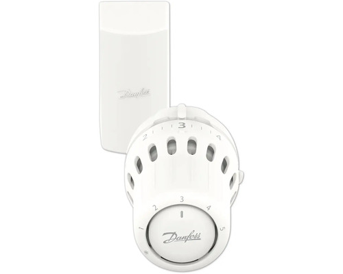 Tête thermostatique Danfoss React™ M30 x 1,5 blanc avec capteur distant 015G3032 Logo Danfoss Thermostat avec régulateur de température