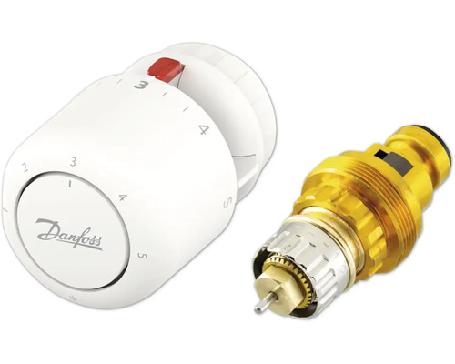 Danfoss Logo Thermostatkopf und Thermostatventil