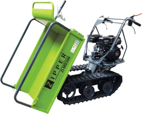 Dumper sur chenilles Zipper avec fonction de basculement pour le transport de matériaux.