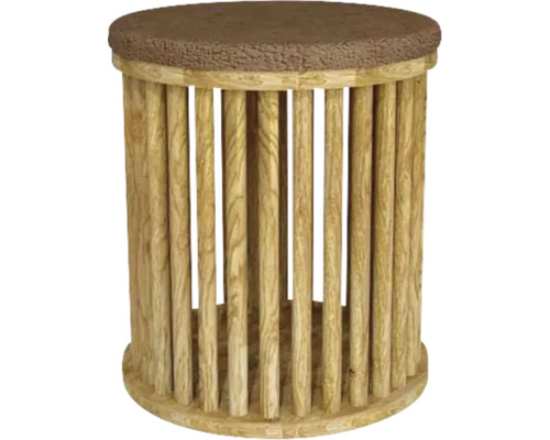 Tabouret avec panier à linge Devo Sonet lxhxp 35.6x43x35.6 cm chêne