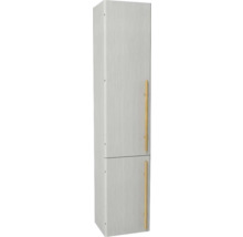 Armoire haute suspendue avec 2 portes Devo Sonet gauche lxhxp 35x164x32 cm structure light grey/chêne