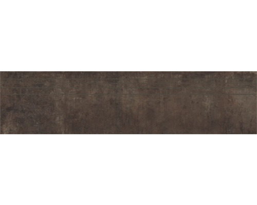 Marche d'escalier en grès cérame fin Industrial copper lappato 29,5 cm x 120 x 0,93 cm R10 B