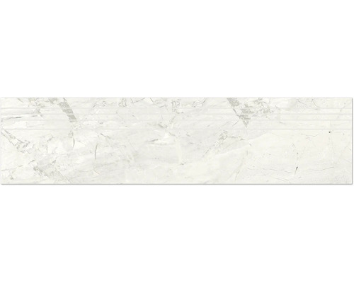 Feinsteinzeug Treppenstufe Sicilia 29,5 x 120 x 0,9 cm Cenere poliert grau