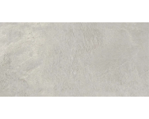 Dalle de terrasse en grès cérame fin Alpen Grigio bord rectifié 80 cm x 40 cm x 2 cm Surface de carreaux avec structure en pierre