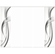 Porte coulissante avec lignes abstraites