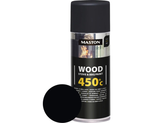 Spray laque thermique cheminée & barbecue Maston noir 400ml