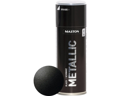 Peinture en bombe aérosol Maston metallic noir 400 ml