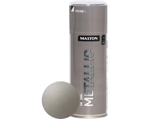 Peinture en bombe aérosol Maston metallic étain 400 ml