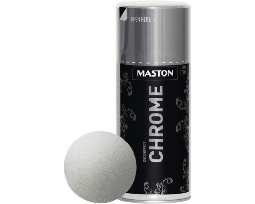 Laque à pulvériser effet déco chrome brillant 150 ml-0