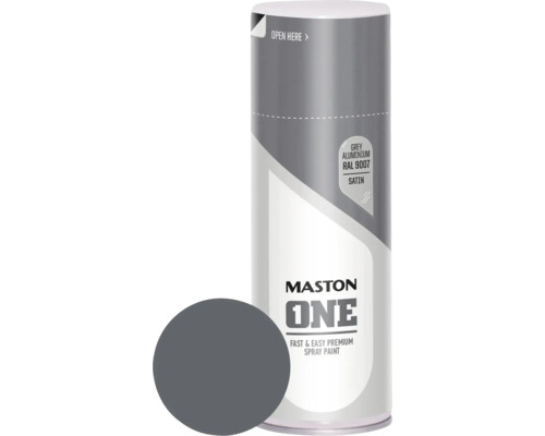 Peinture aérosol Maston ONE! mate satinée RAL 9007 aluminium gris 400 ml