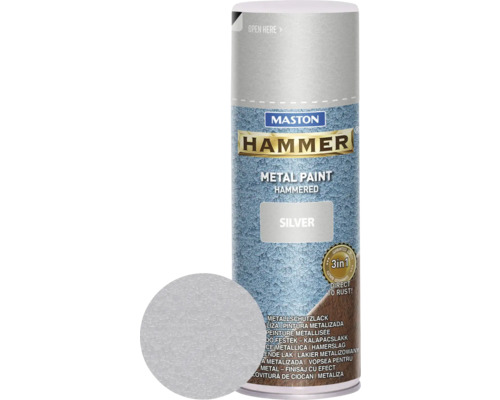 Spray de protection pour métaux Maston Hammer argent 400 ml