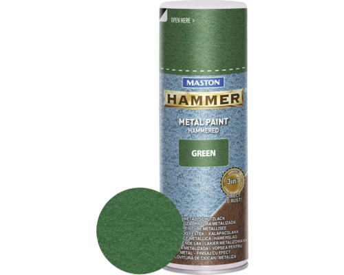 Spray de protection pour métaux Maston Hammer vert 400 ml-0