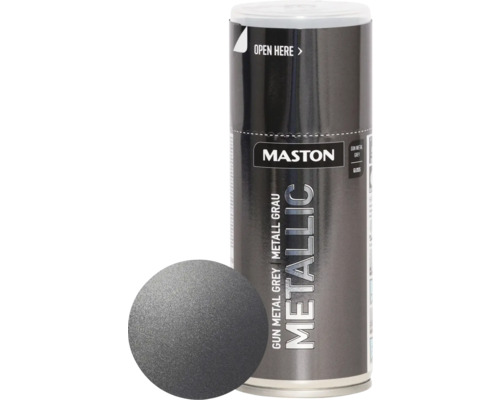 Laque à pulvériser Maston métallique ultra-brillante gris foncé 150 ml