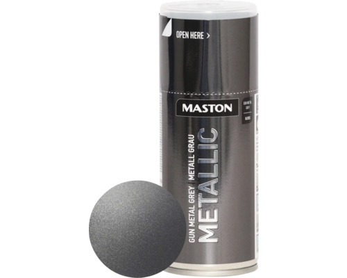 Sprühlack Maston Metallic hochglänzend dunkelgrau 150 ml