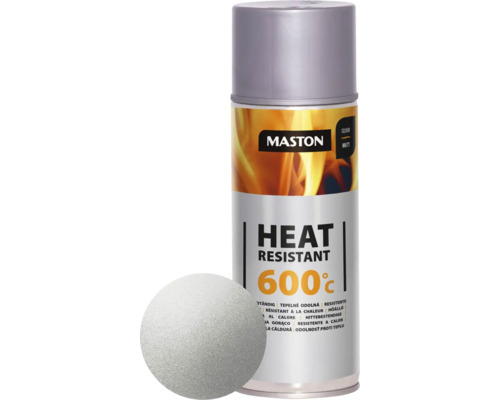 Spray laque thermique résistant à la chaleur Maston argent 400ml