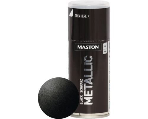 Peinture en bombe aérosol Maston metallic noir 150 ml