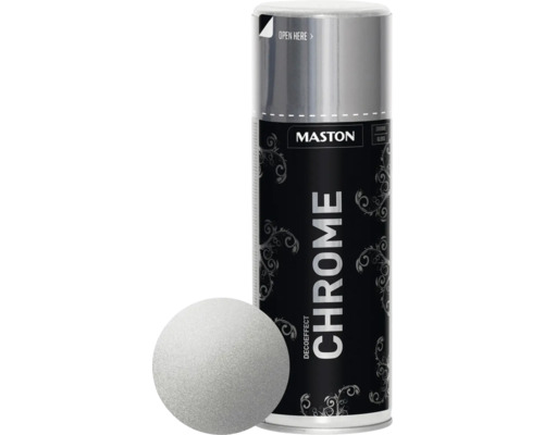 Laque à pulvériser effet décoration Maston chrome 400 ml
