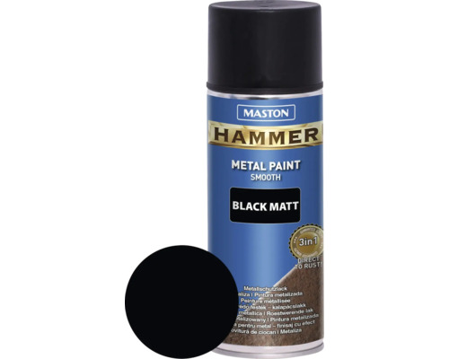 Spray de protection pour métaux Maston Hammer mat noir 400 ml