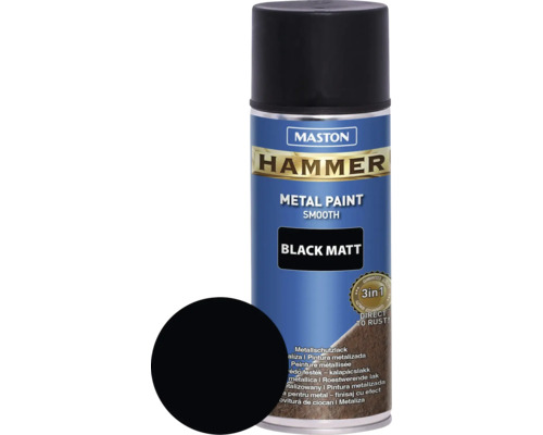 Spray de protection pour métaux Maston Hammer mat noir 400 ml Spray de protection pour métaux Maston Hammer mat noir 400 ml